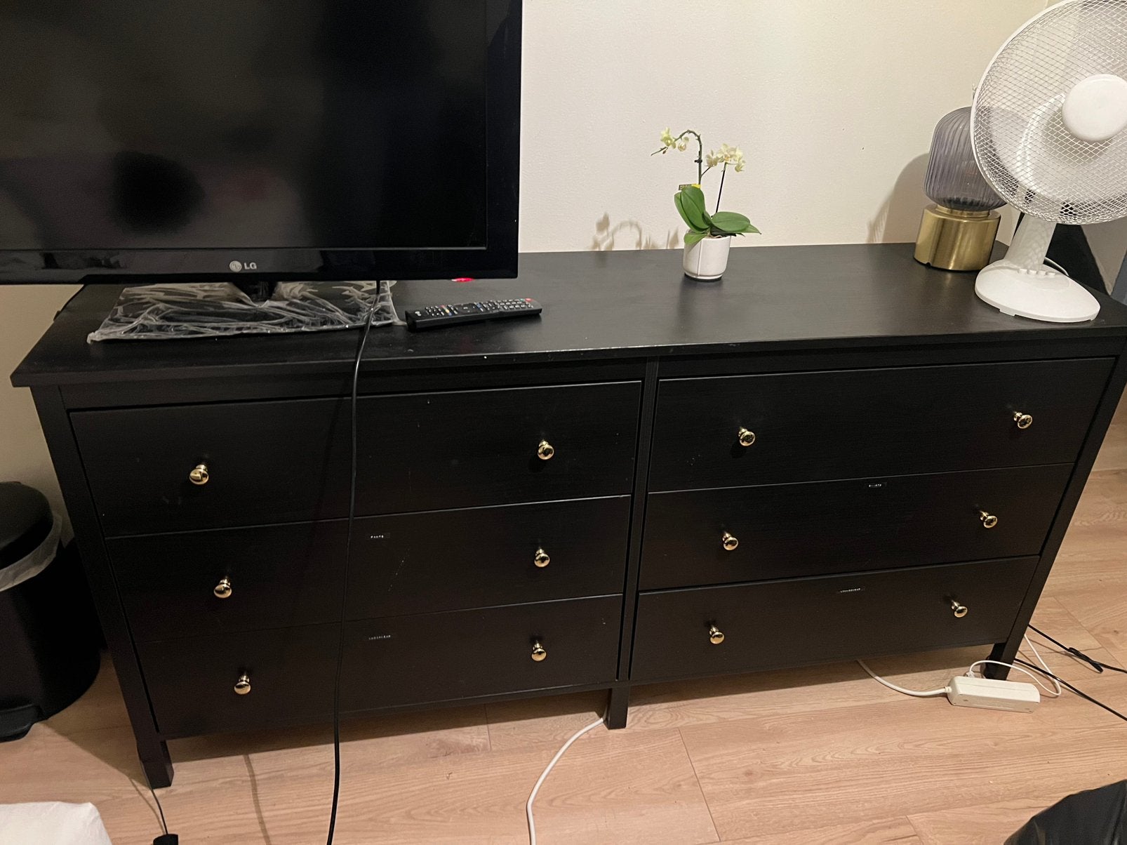Ikea KOPPANG ladekast - Zwart, 6 lades, Ophalen, Gebruikt, 5 laden of meer, 100 tot 150 cm