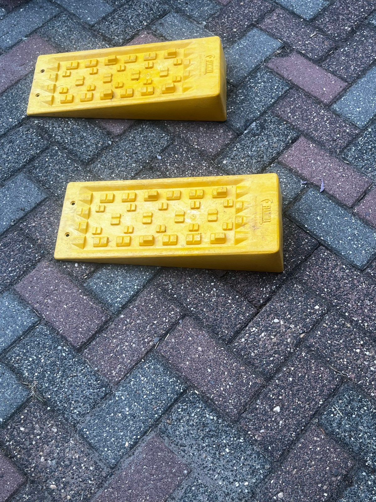 Oprijplaten voor caravan of camper - Set van 2, Ophalen, Gebruikt