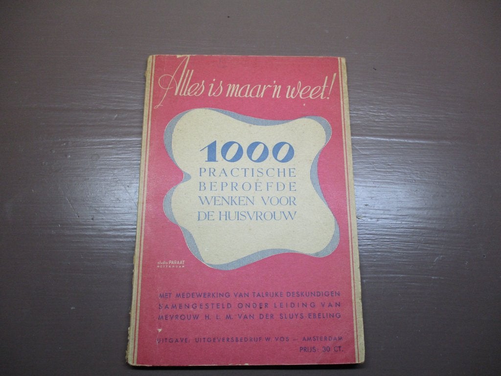 Alles is maar ‘n weet!, H.L.M. van der Sluys-Ebeling, Boeken, Ophalen of Verzenden, Gelezen