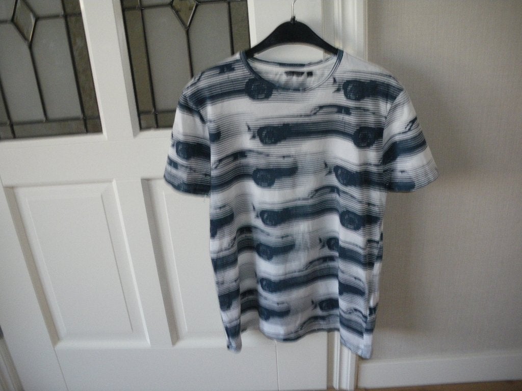 heel mooi zomer shirt met blauwe print large anthony morato, Ophalen of Verzenden, Zo goed als nieuw, Maat 52/54 (L), Blauw