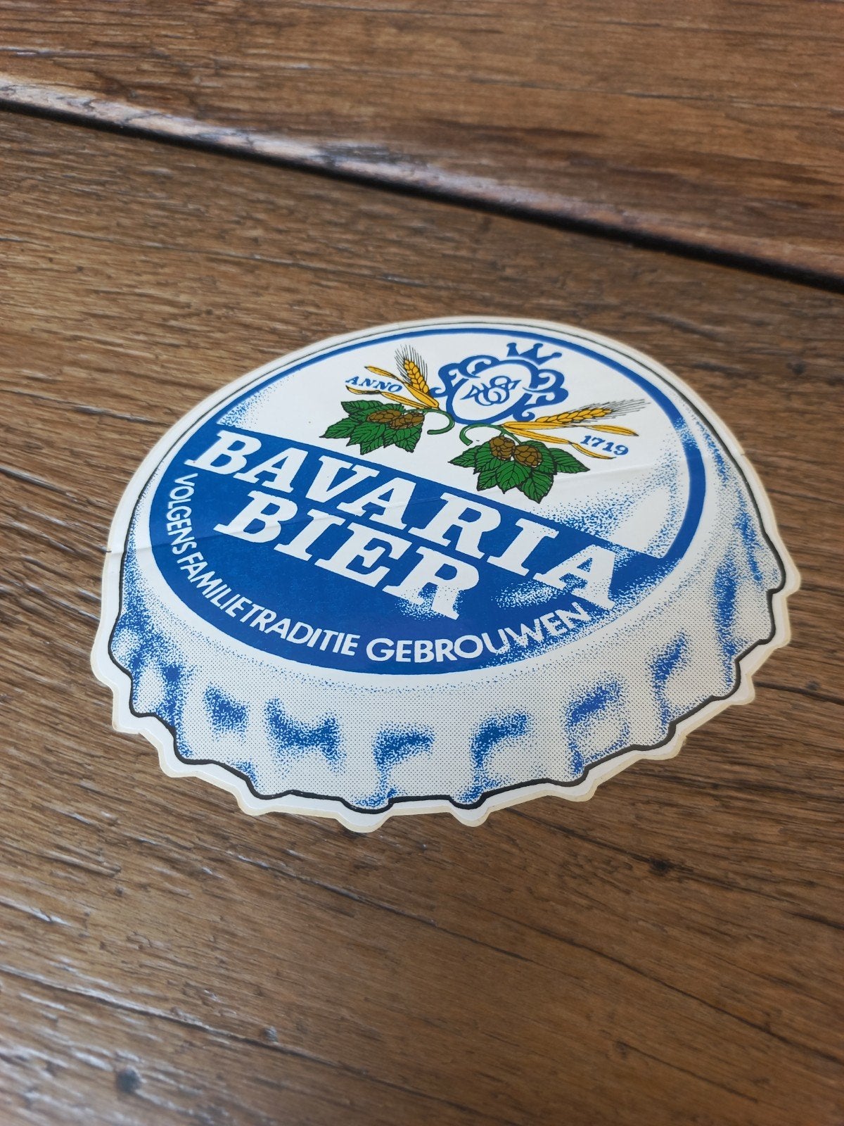 Bavaria Bier Onderzetter - Kroonkurk Design, Ophalen of Verzenden