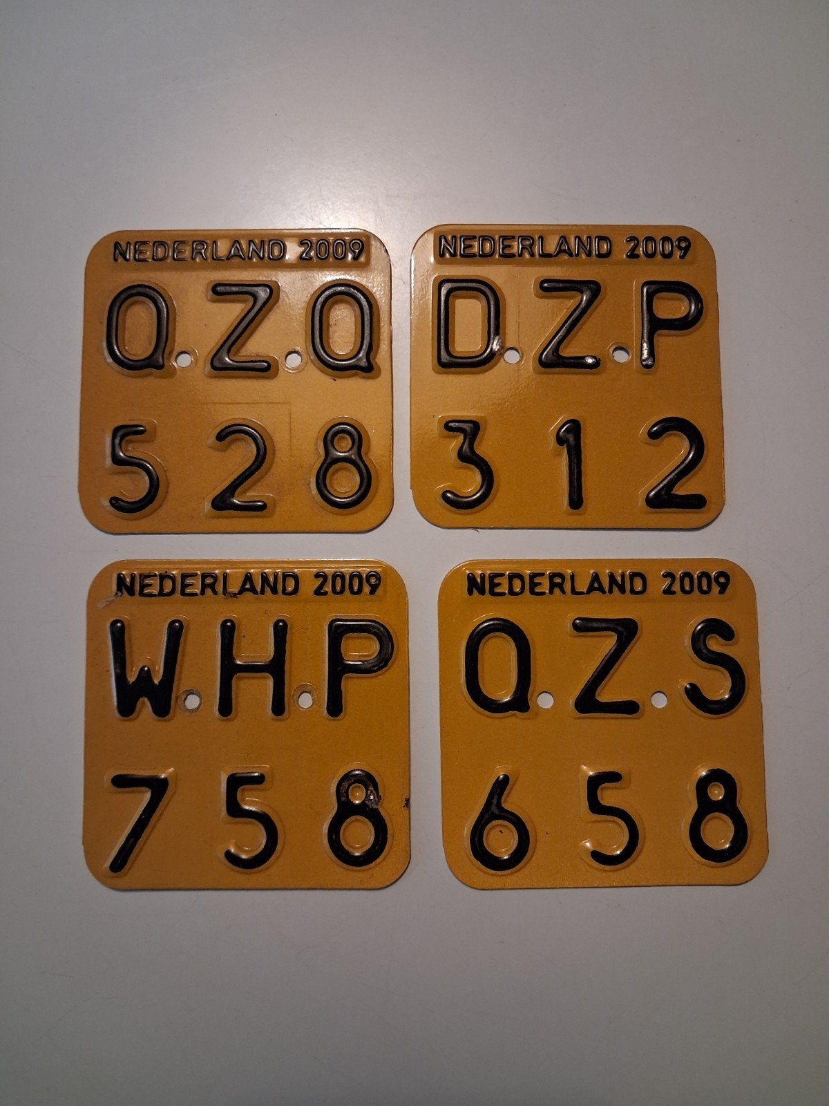 4 Brommer Kentekenplaten/Nummerborden, Ophalen of Verzenden, Gebruikt