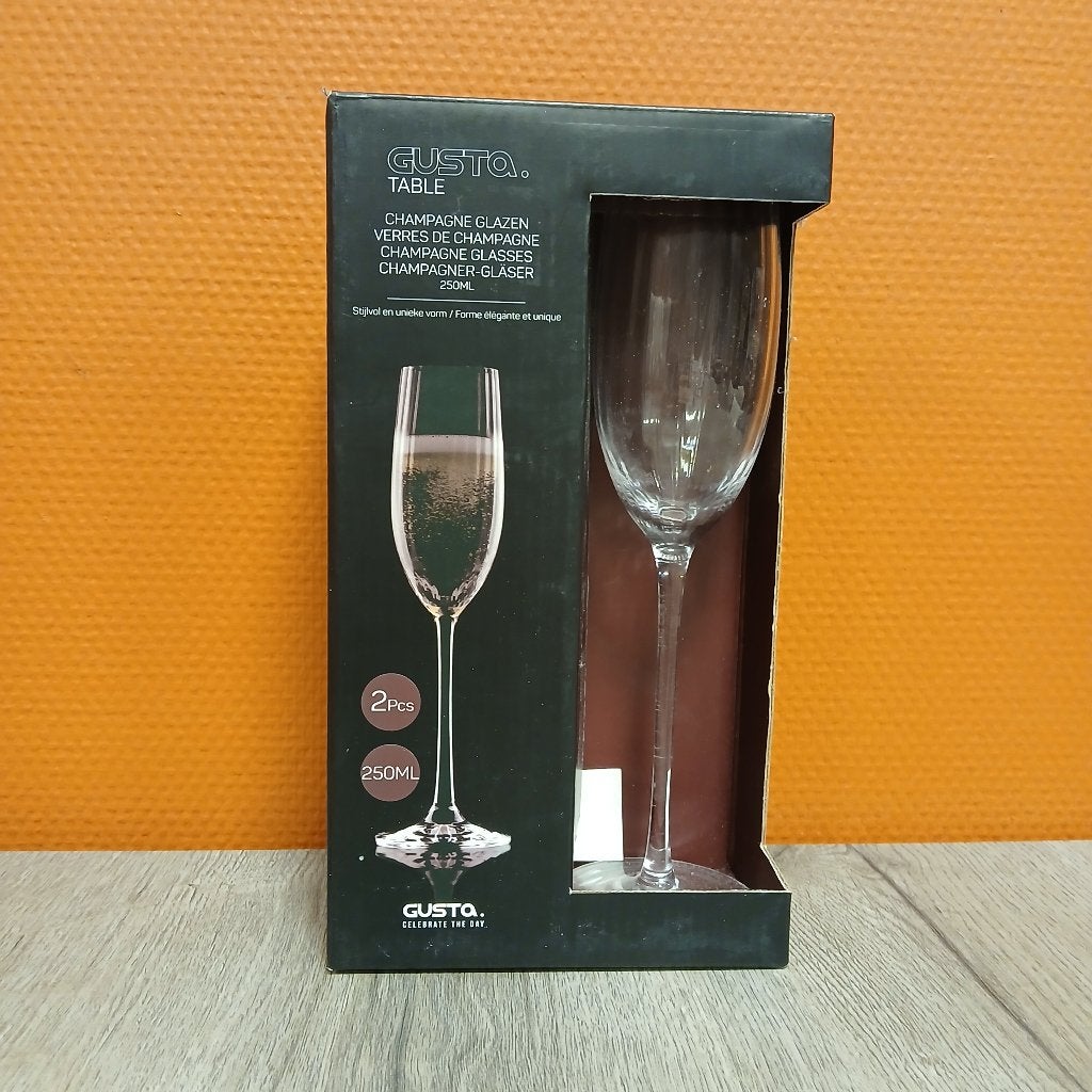 Gusta Table Champagneglazen, Glas of Glazen, Overige merken, Nieuw, Ophalen of Verzenden