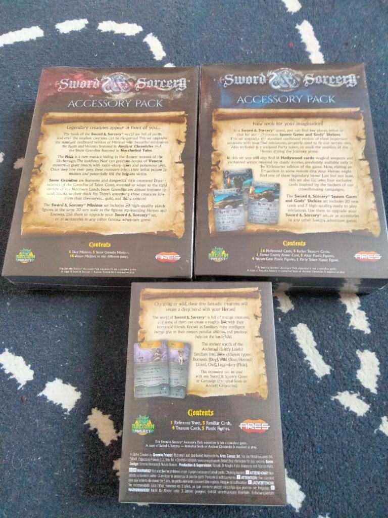 Swords and Sorcery, Vijf spelers of meer, Ophalen, Nieuw, Ares Games