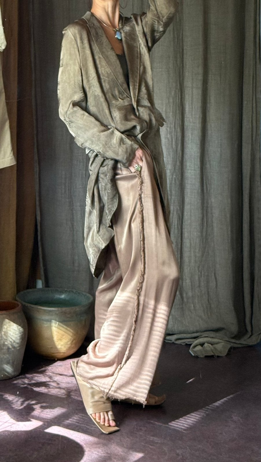 Raquel Allegra prachtige nonchy broek rayon vib 38, Ophalen of Verzenden, Zo goed als nieuw, Maat 38/40 (M), Lang