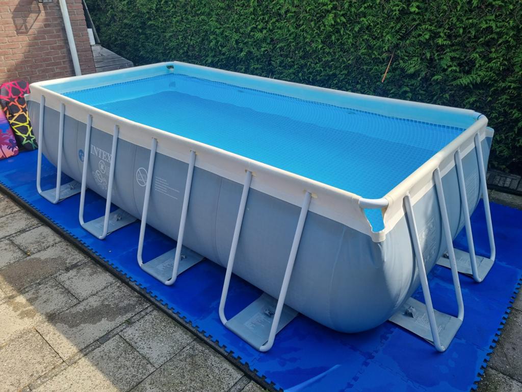 Intex zwembad 4x2m met zandfilterpomp en accessoires, Ophalen, Gebruikt, 200 tot 300 cm, 80 tot 120 cm