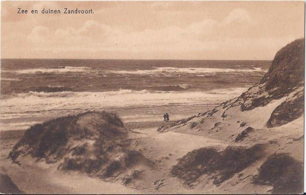 Zandvoort Zee en Duinen Oude ongelopen ansichtkaart ( 7900 ), Ophalen of Verzenden, 1940 tot 1960, Ongelopen, Noord-Holland
