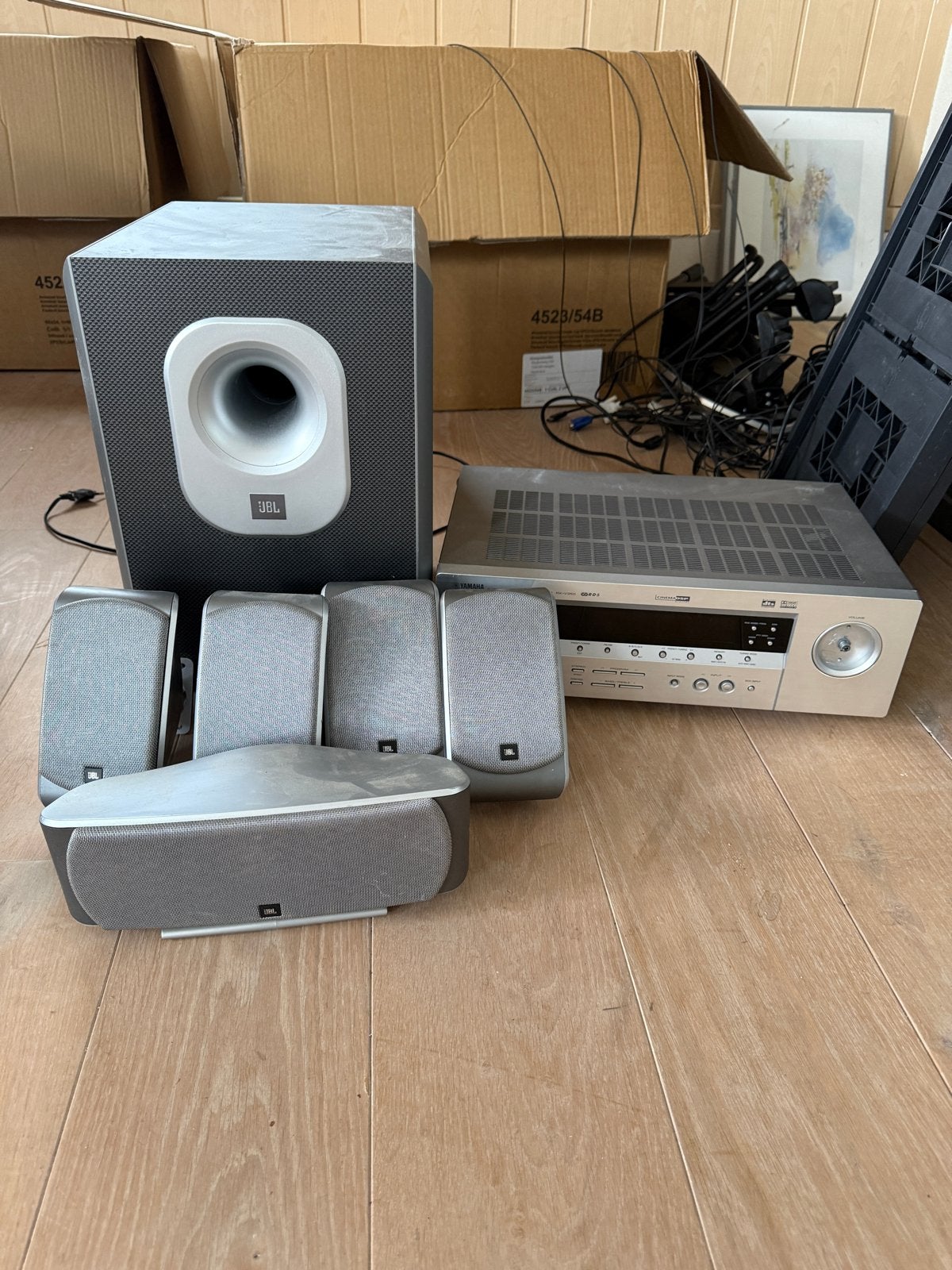 JBL 5.1 Surround Set met Yamaha Receiver RX-V350, Overige merken, Gebruikt, 70 watt of meer, Ophalen of Verzenden