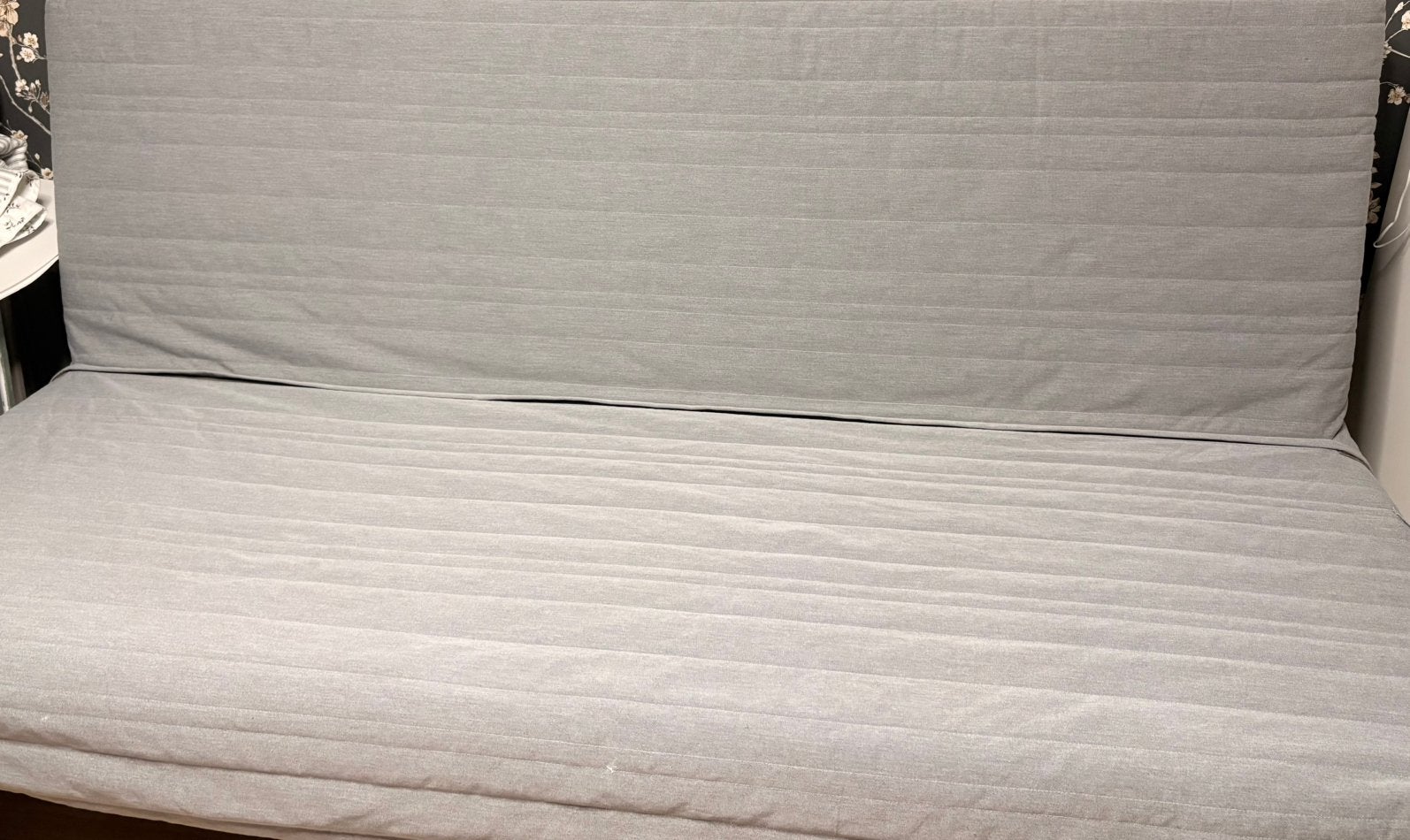 Gratis af te halen tweepersoons ikea slaapbank grijs, Ophalen, Tweepersoons, 140 cm, Zo goed als nieuw