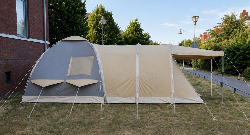 outer tent FanttikOutdoor 6-Person Instant Camping Tent, 60-Second Easy Setup Cabin Tent, Waterproof & Windproof Outwell Sac Couchage Double Timer side windows Größe:34