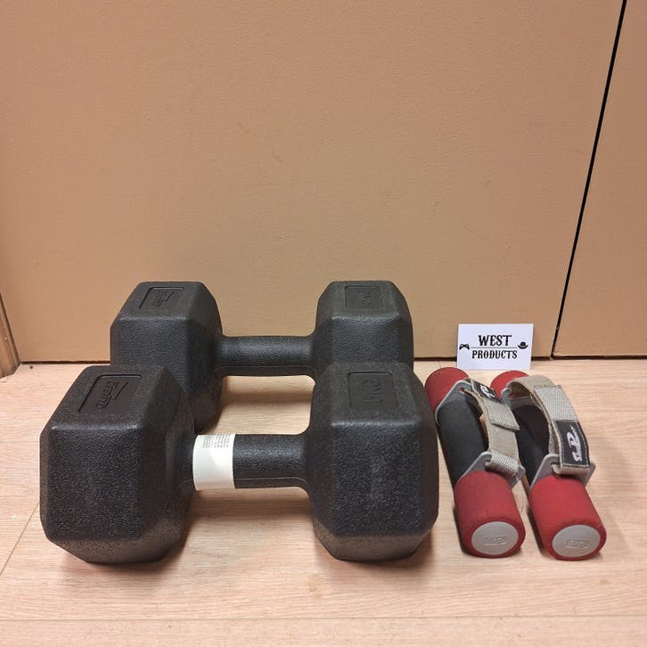2x Crane Dumbbells (5kg) & 2x S.P. Halters (1kg) - Set