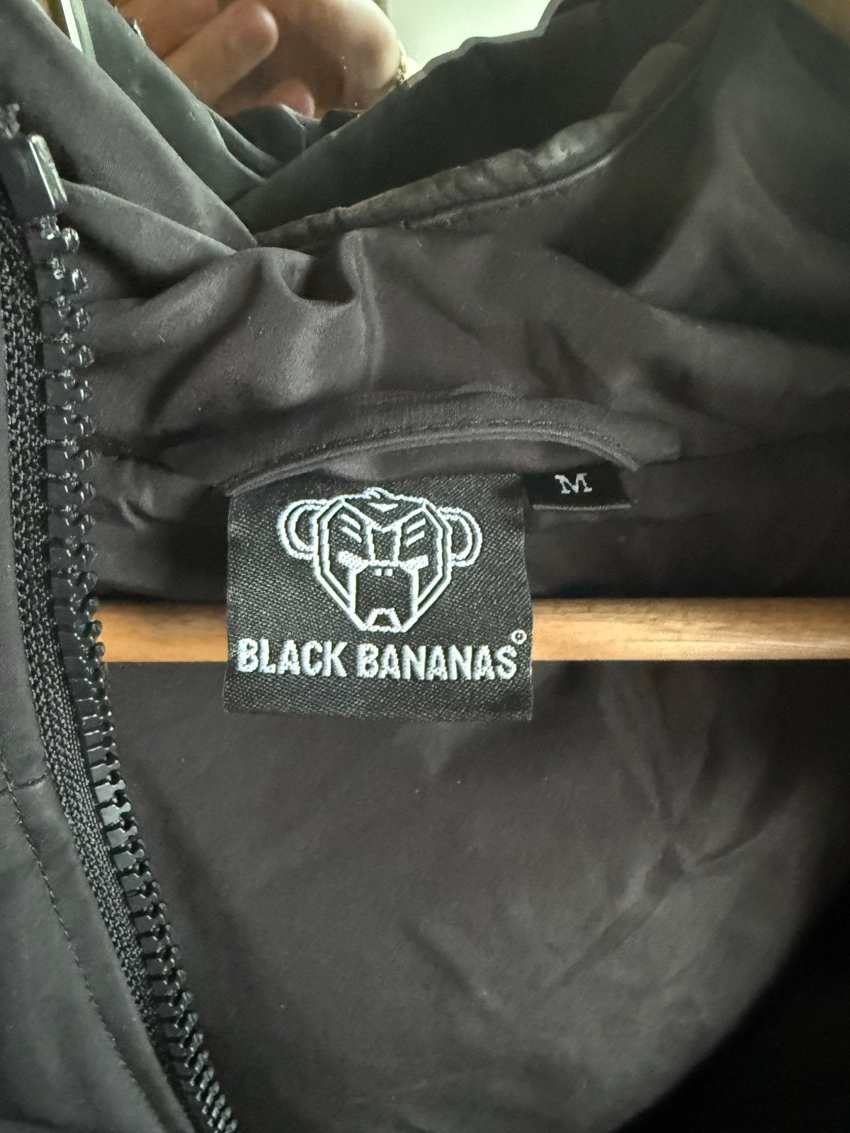 Black Bananas gewatteerde jas - Maat M, Ophalen, Gedragen, Maat 38/40 (M), Zwart