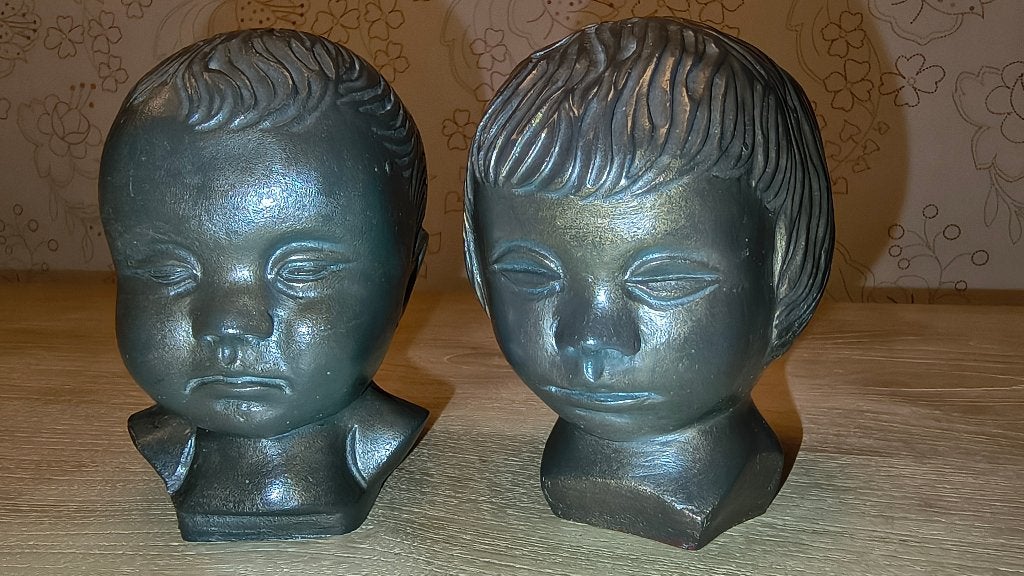 Vintage Kinderkopjes (bustes), Gebroeders van Paridon, Groep mensen, Minder dan 20 cm, Buste, Ophalen of Verzenden