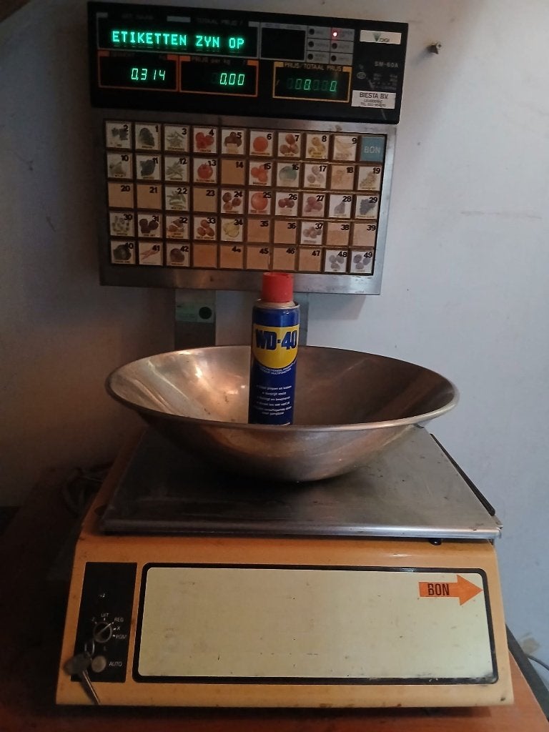 Grote weegschaal met los display (max 6kg), Witgoed en Apparatuur, Weegschalen, Ophalen, Winkelweegschaal, Digitaal, 500 gram of grover