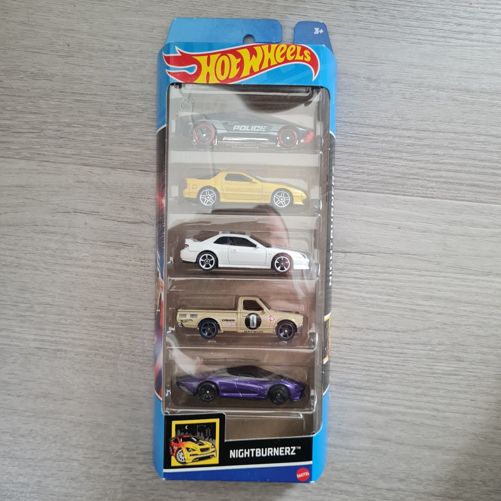 Hotwheels 1:64 Nightburnerz 5 pack, Ophalen of Verzenden, Nieuw, Auto