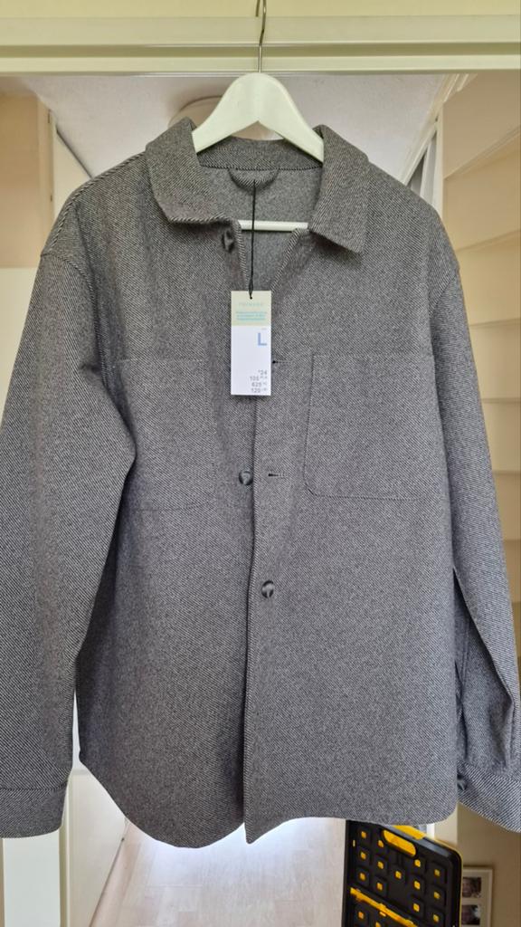 Primark Grijs Overhemd Jas Maat L - Nieuw met label, Kleding | Heren, Maat 52/54 (L), Nieuw, Ophalen of Verzenden, Grijs