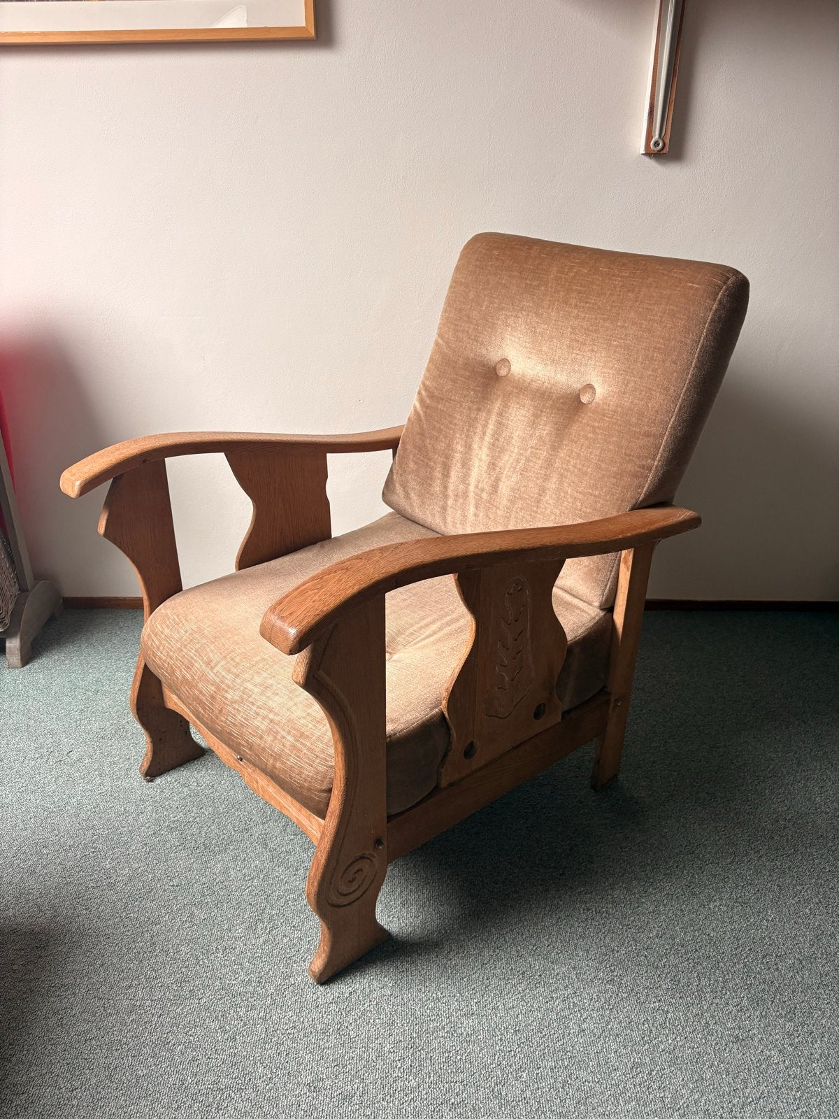 Vintage houten fauteuil - MOET VANDAAG WEG, Antiek en Kunst, Antiek | Meubels | Stoelen en Banken, Ophalen
