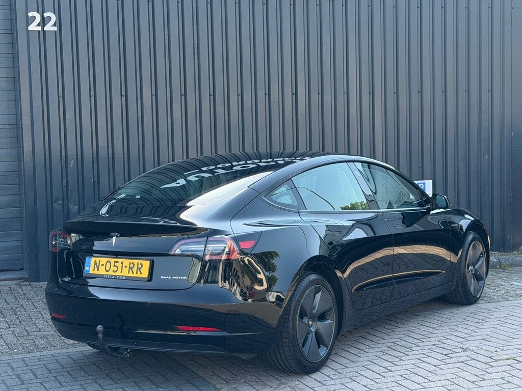 Tesla Model 3 Long Range AWD 75 kWh|Warmtepomp|ACC|360*Cam|T, Auto's, Automaat, Gebruikt, Zwart, 351 pk