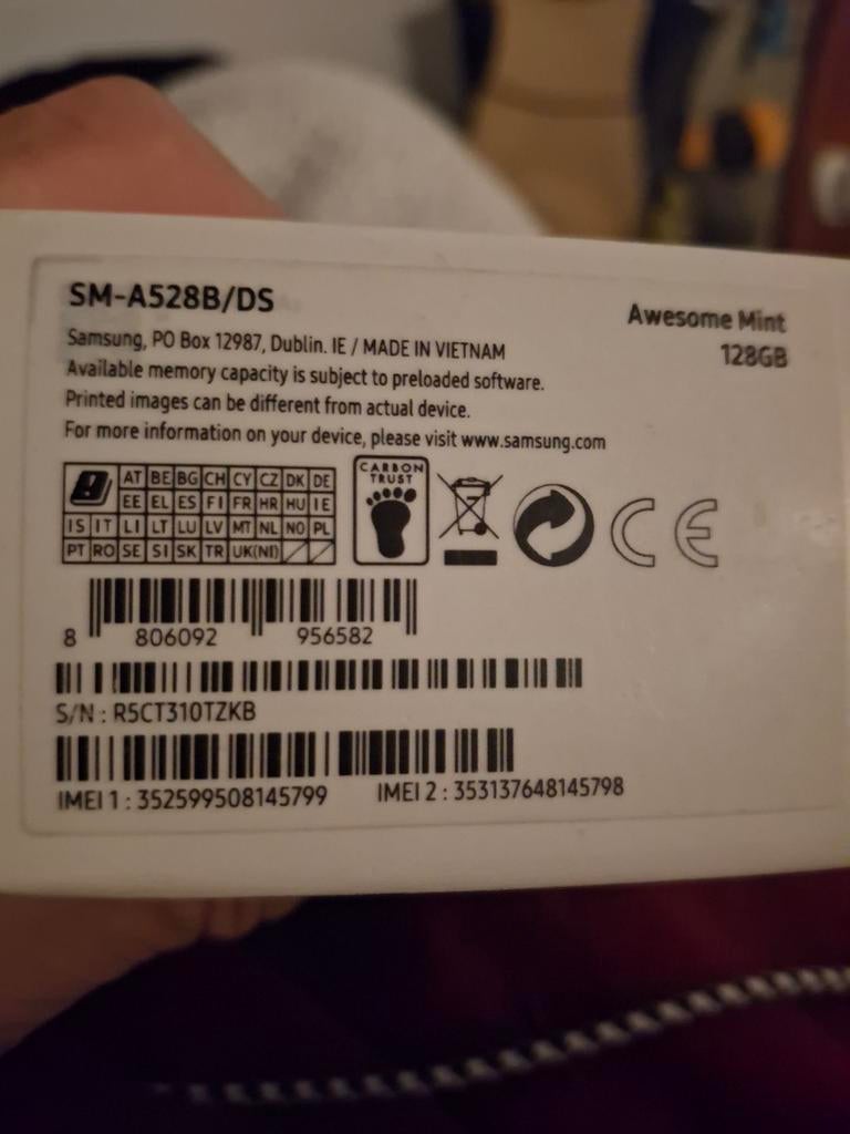 Samsung Galaxy A52 5G - 128GB - Awesome Mint (Onbeschadigd), Overige kleuren, Ophalen of Verzenden, Zo goed als nieuw, Zonder simlock
