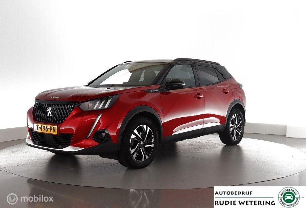 Peugeot 2008 1.2 130Pk Automaat GT-Line led|leer|cam|dab|sto, Gebruikt, 1199 cc, Met garantie (alle), Lichtsensor