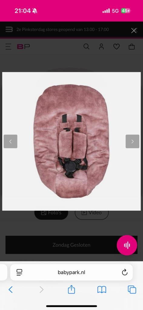 Kidsmill Up! Velours Newborn bekleding - Mauve, Ophalen of Verzenden, Zo goed als nieuw