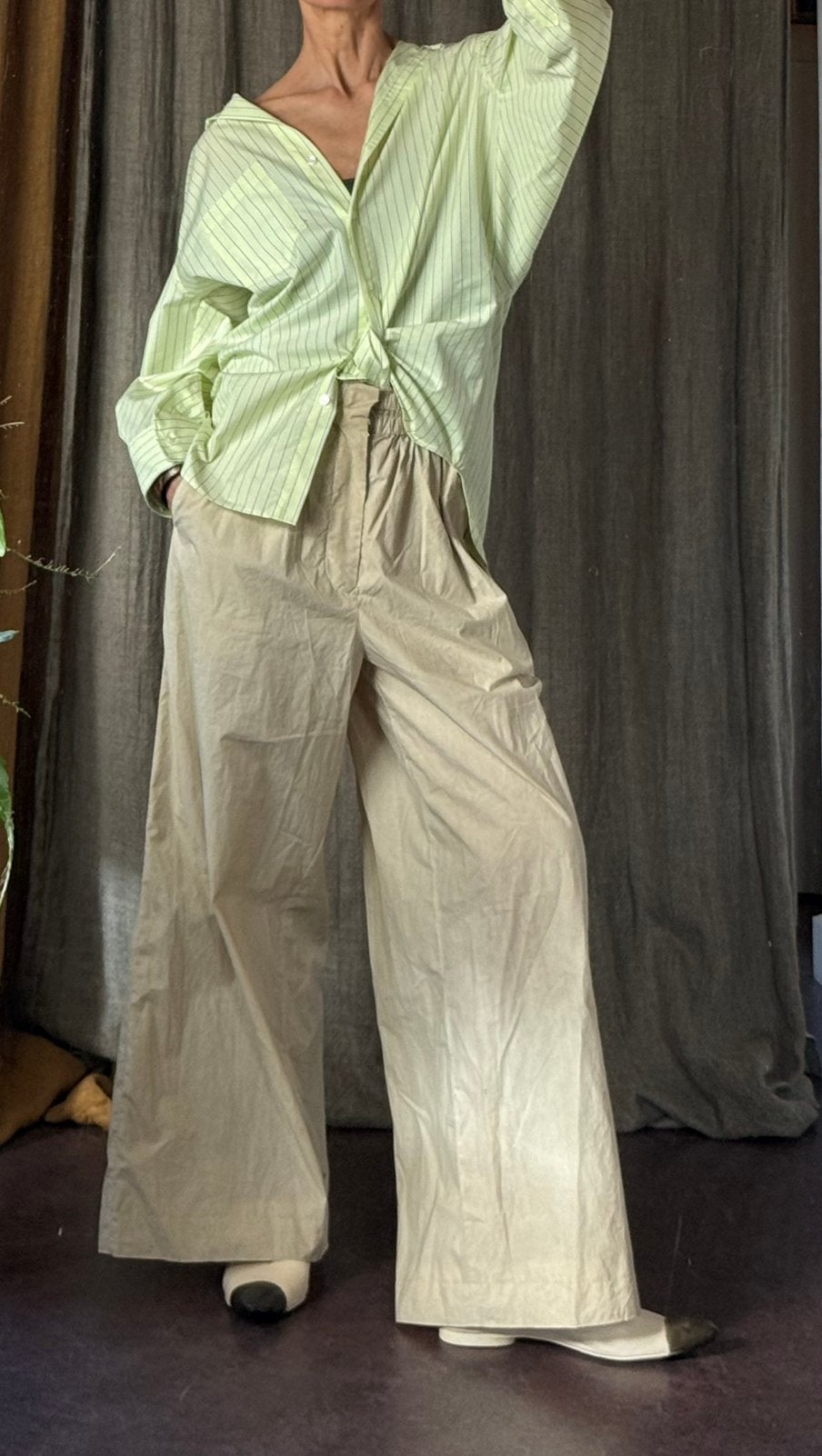 mooi overhemd limoen vib katoen stoer popeline m, Kleding | Dames, Ophalen of Verzenden, Nieuw, Maat 38/40 (M)