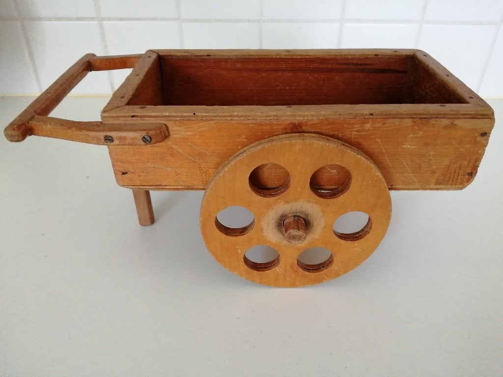 Oude jaren 1950 houten handkar, Antiek en Kunst, Ophalen of Verzenden