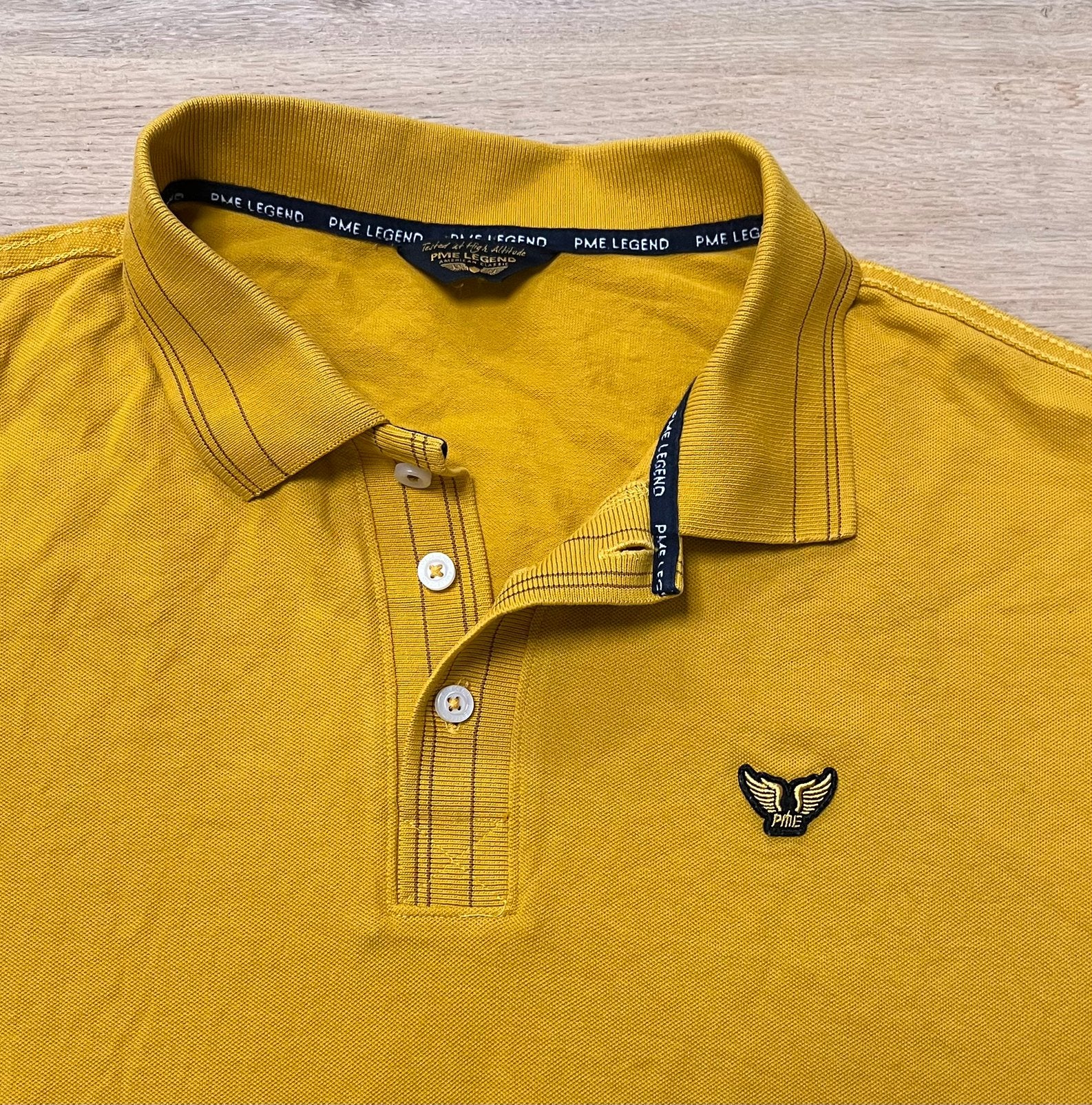 PME Legend poloshirt mosterdgeel - Maat XL, Ophalen of Verzenden, Zo goed als nieuw, Maat 56/58 (XL), Geel
