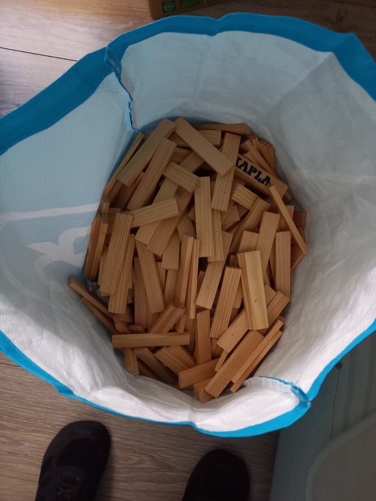 Grote zak met houten blokken - Kapla-stijl, Ophalen, Gebruikt
