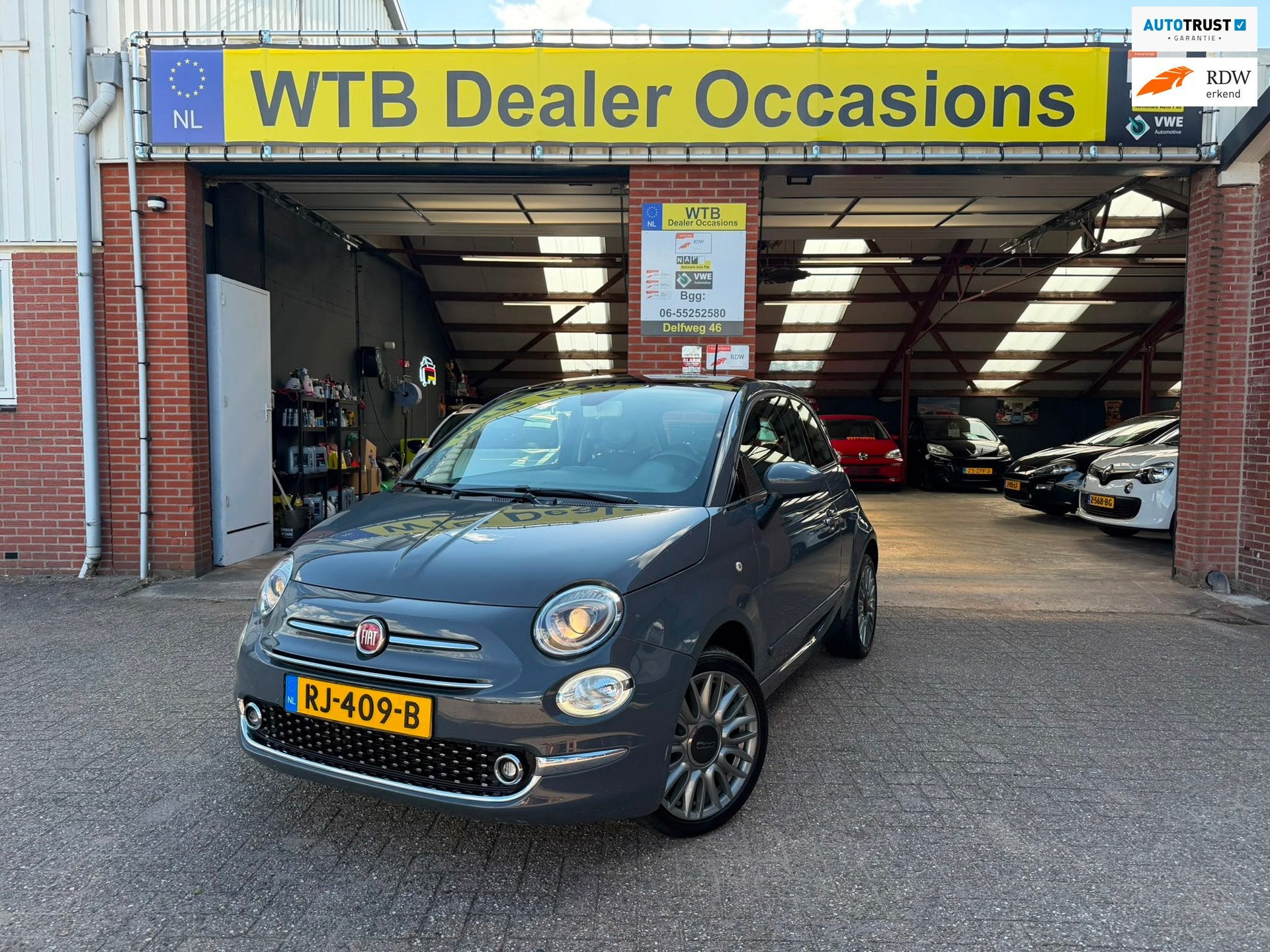 Fiat 500 1.2 500 S, Airco, panorama dak Dealer onderh., ASR, Voorwielaandrijving, Parkeersensor, Stof, Gebruikt