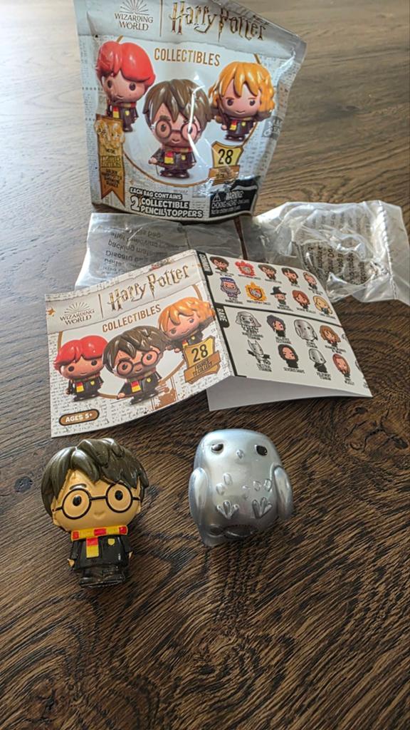 Harry Potter en Hedwig potloodtoppers - Collectibles, Ophalen of Verzenden, Nieuw, Actiefiguurtje