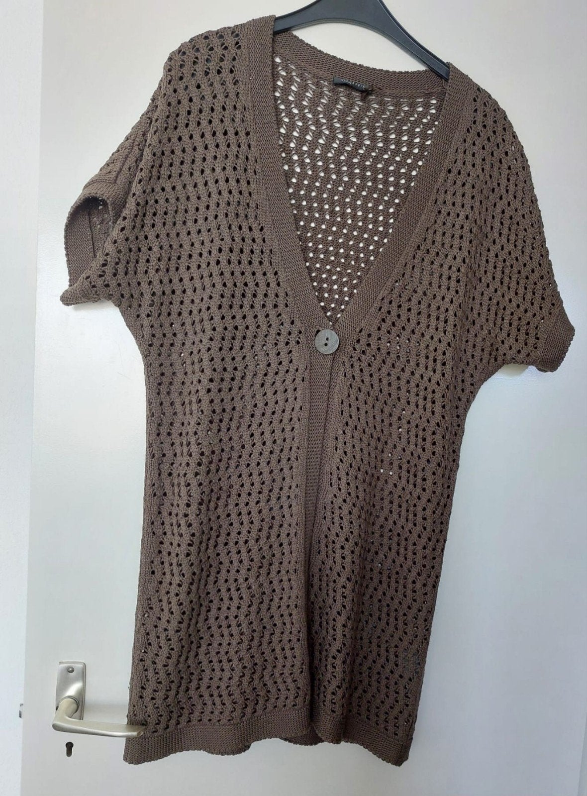 Bruine vest korte mouwen maat 46, Ophalen of Verzenden, Zo goed als nieuw, Maat 46/48 (XL) of groter, Bruin