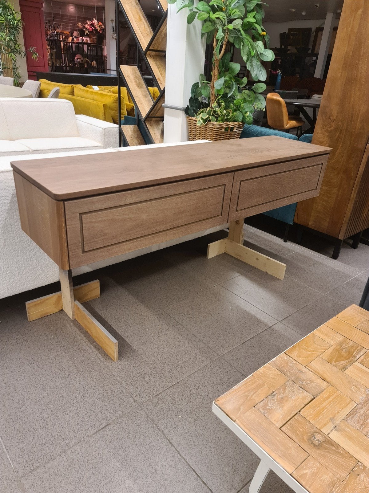 nieuw zwevend tv meubel 165x28x42cm €265, Ophalen, Hout, ., Nieuw