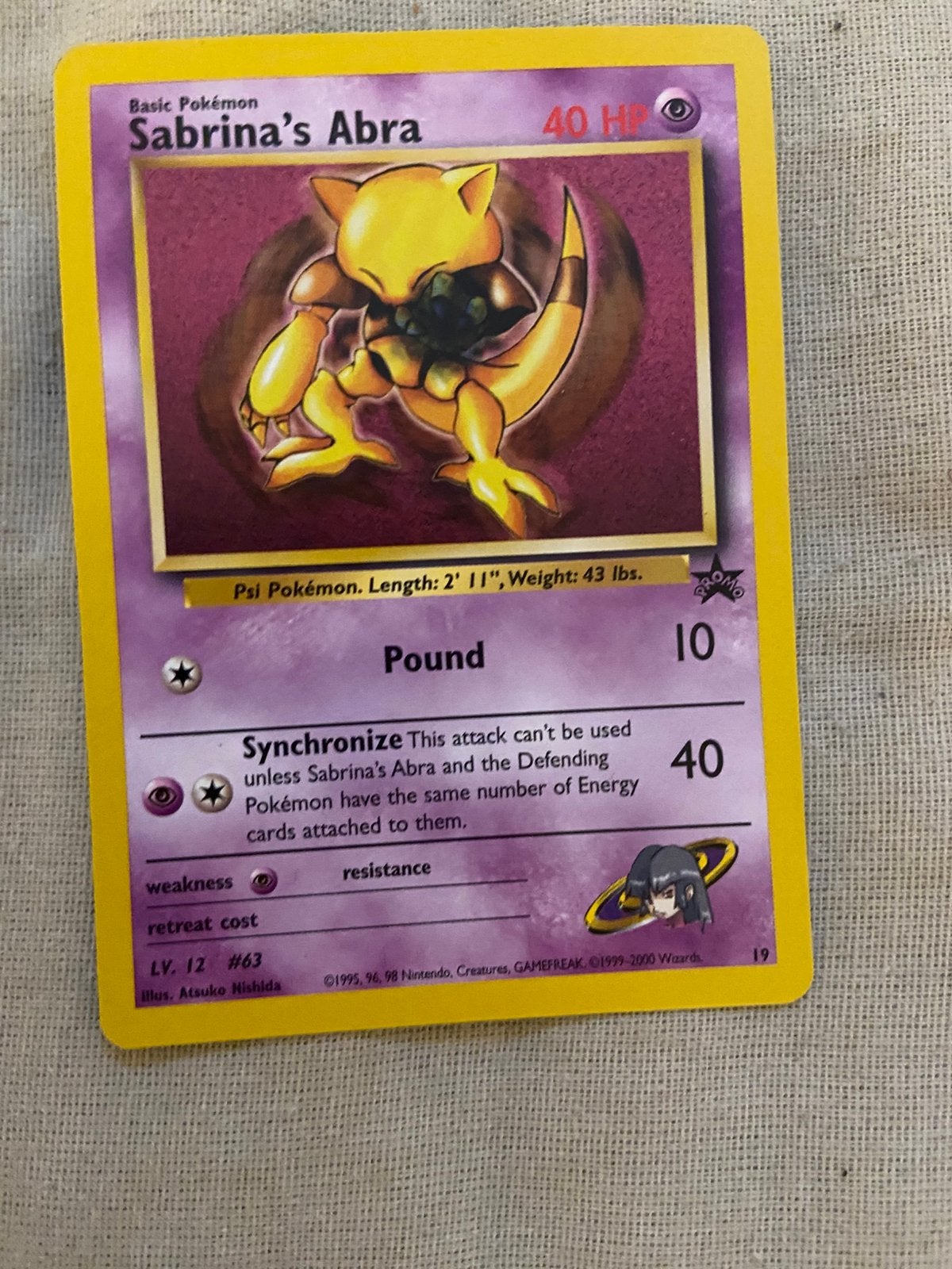 Sabrina’s Abra WP19 pokemon promo, Ophalen, Zo goed als nieuw