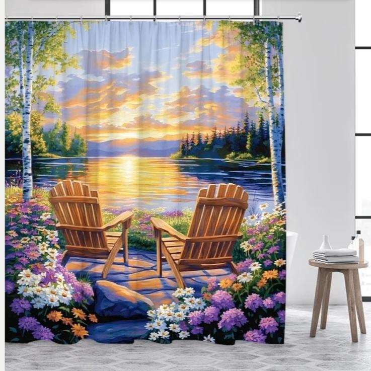 Douchegordijnen zomerse Strandgezichten (180x200cm), Ophalen of Verzenden, Nieuw