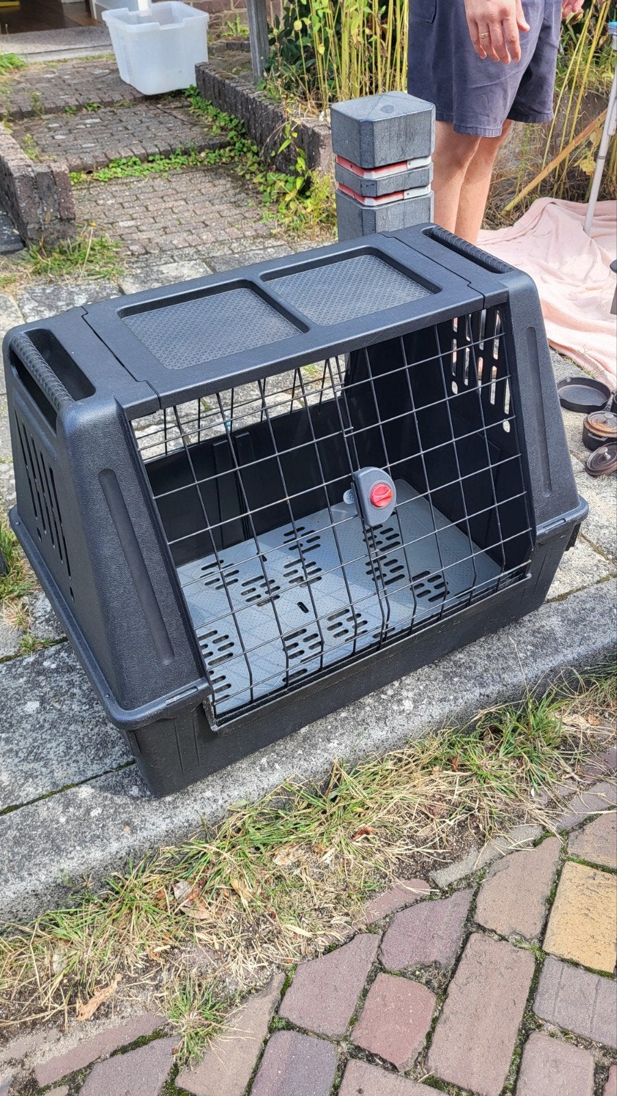 Autotransportbox (bench) voor middelgrote hond, Ophalen, Gebruikt