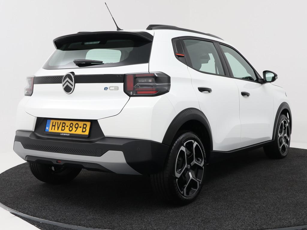 Citroën ë-C3 Plus 113pk 44 kWh | Cruise Control | Airco |, 12 maanden, Stof, Gebruikt, Zwart