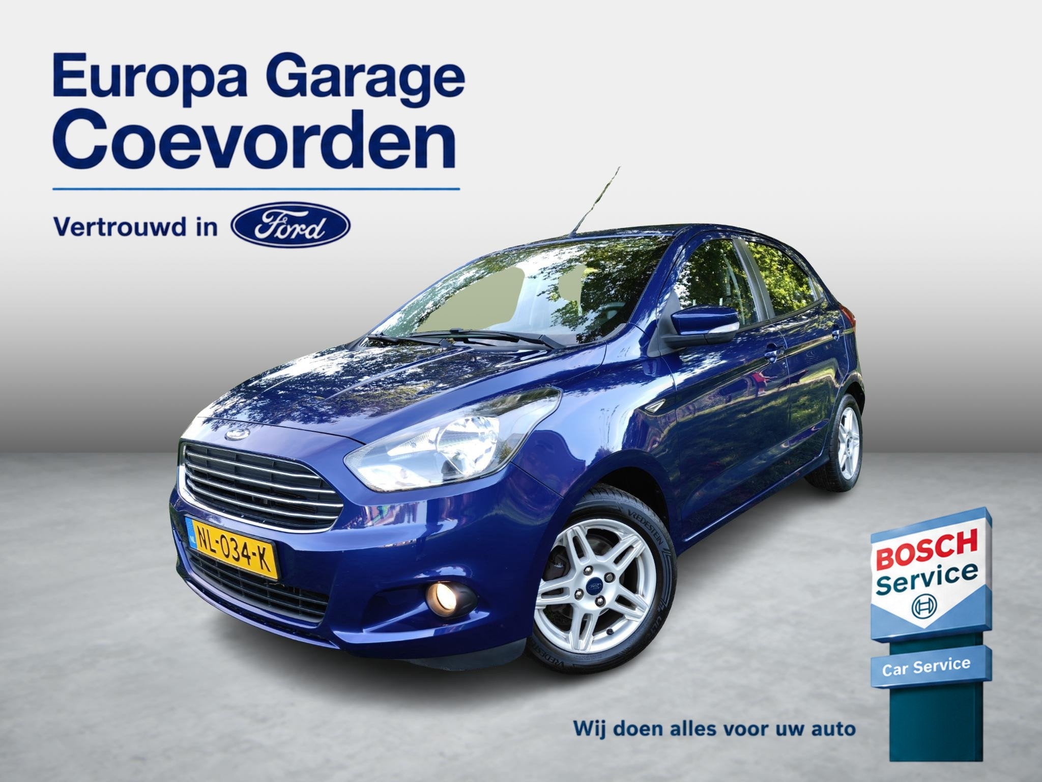 Ford Ka+ 1.2 Trend Ultimate | AIRCO | P. SENSOREN | BLUETOOT, Auto's, 4 cilinders, Ka, Blauw, Origineel Nederlands