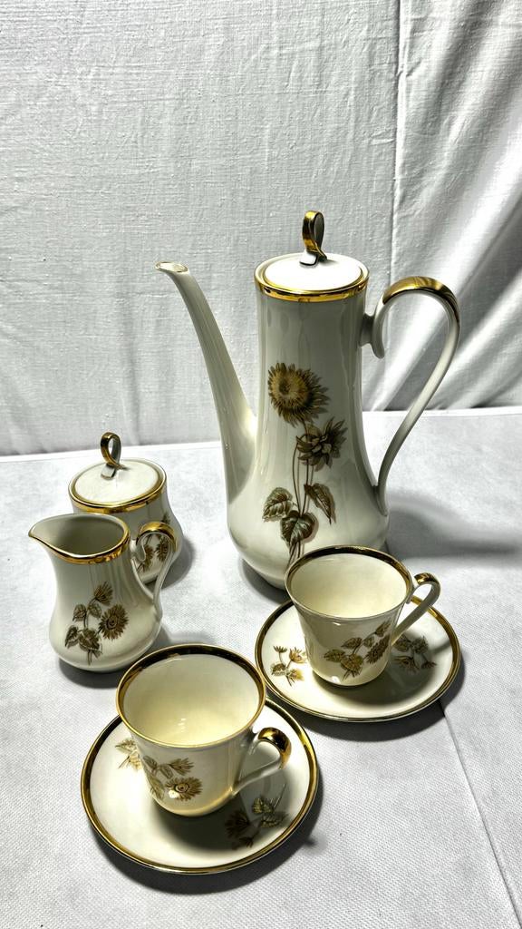Vintage Alka Kunst Bavaria koffieservies "Sonnenblume", Antiek en Kunst, Ophalen of Verzenden