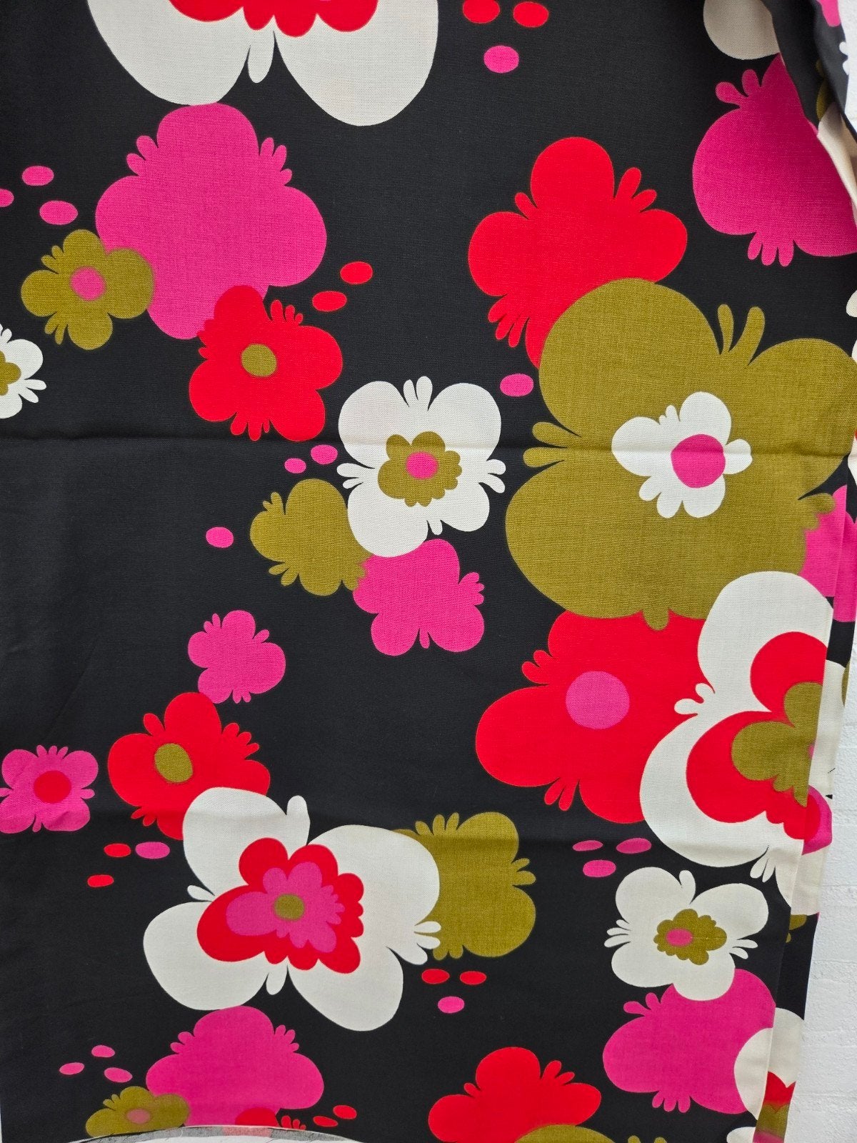 retro stof 220 x 120, 120 cm of meer, Zwart, 200 cm of meer, Ophalen of Verzenden