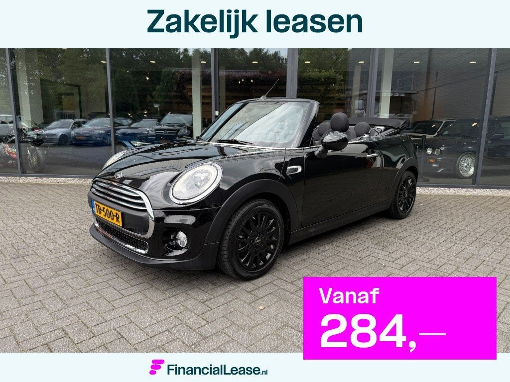 MINI Cabrio 1.2 Chili,LED,Half Leer,Keyless,Climate,Cruise,S, Gebruikt, 4 stoelen, Zwart, 102 pk
