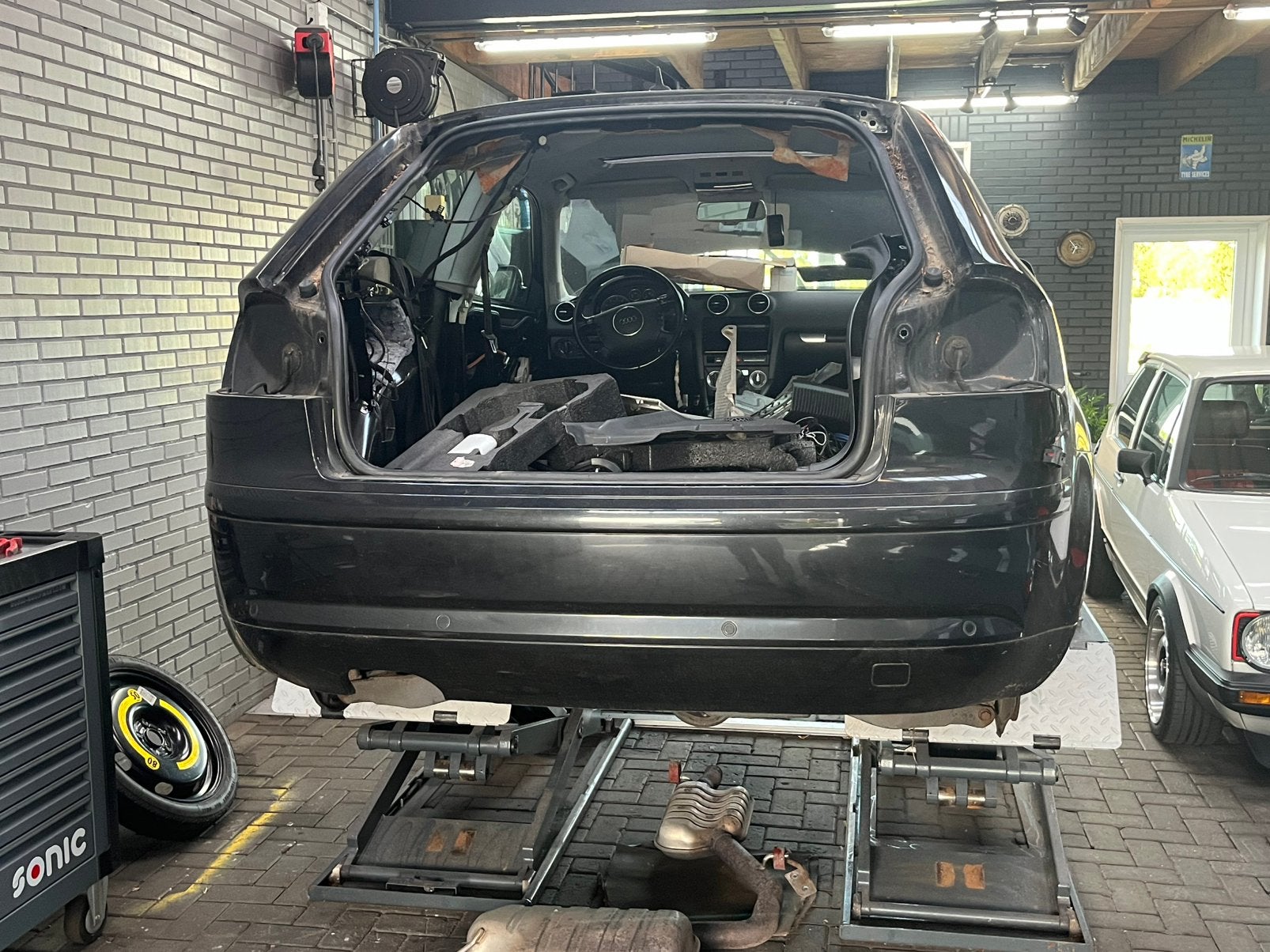Achterbumper Audi A3 8P 3.2 V6, Ophalen, Bumper
