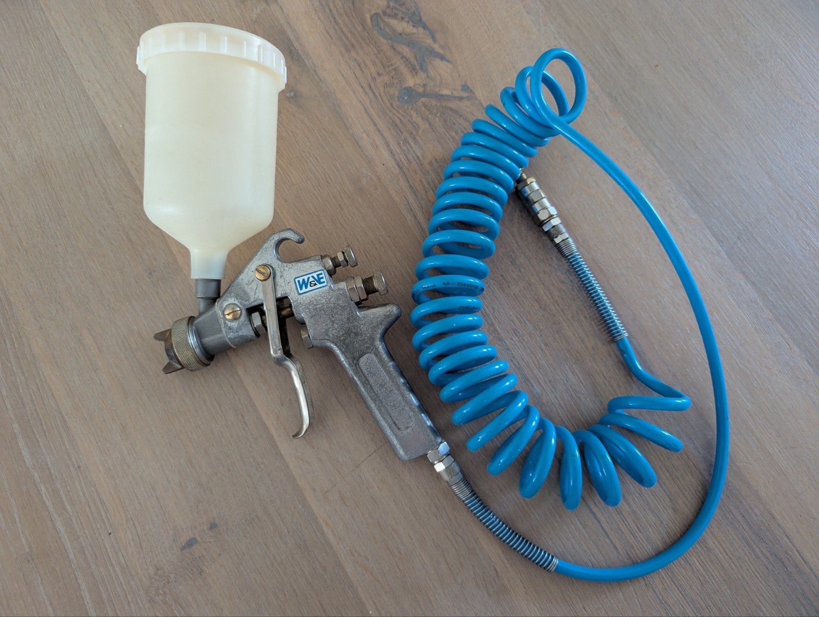 Verfspuit met luchtslang - W&E, Ophalen of Verzenden, Gebruikt, Verfspuit of Verfpomp
