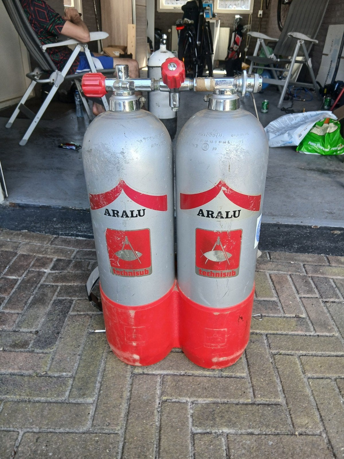Vintage Aralu Technisub Duikflessen (set van 2), Ophalen of Verzenden
