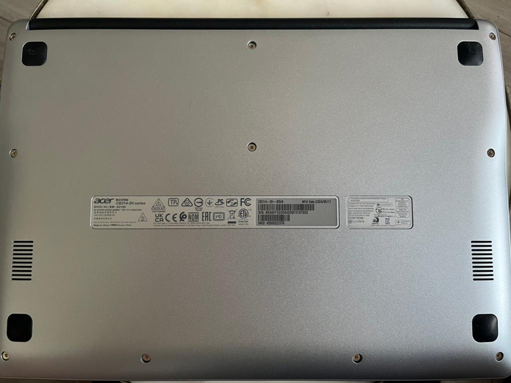 Acer CB314-2H laptop met oplader, Ophalen, 14 inch, 4 GB of minder, Zo goed als nieuw