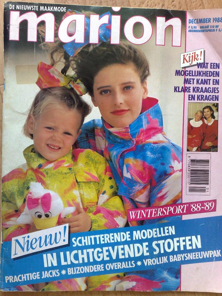 Marion mode december nr. 12 / 1988, Hobby en Vrije tijd, Kledingpatronen, Verzenden, Zo goed als nieuw, Vrouw, Marion