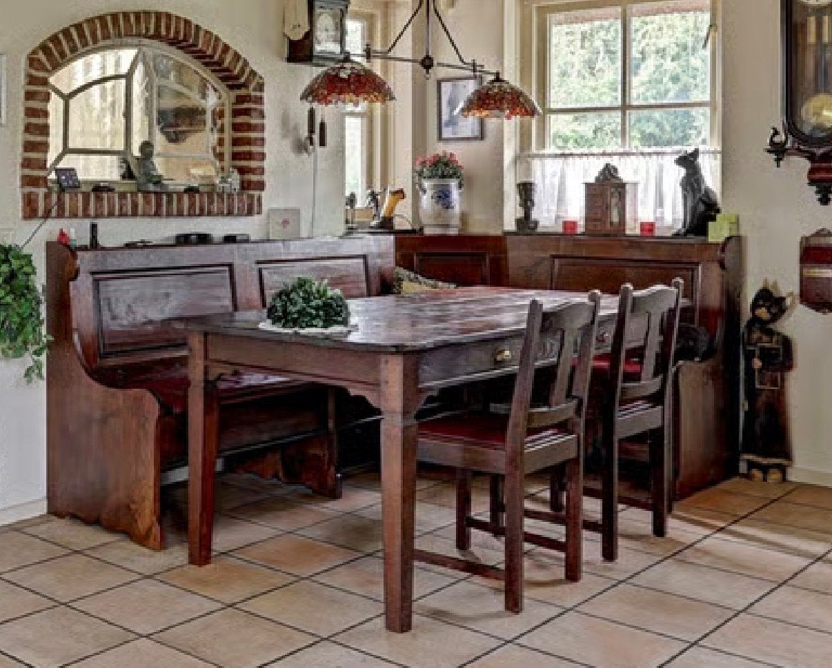 Oostenrijkse zithoek incl tafel en stoelen, Ophalen, Gebruikt, Hout, Oostenrijks