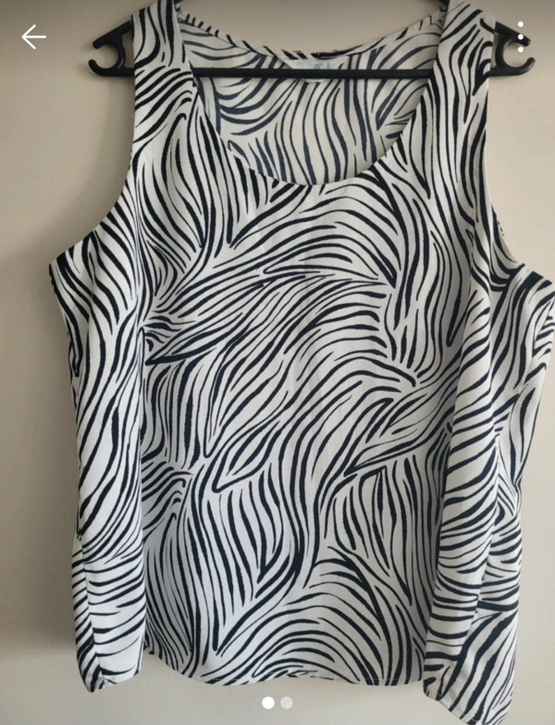 Mouwloze top zwart wit, Wit, Maat 46/48 (XL) of groter, Ophalen of Verzenden, Zo goed als nieuw