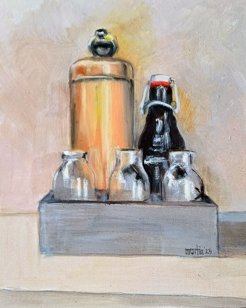 stilleven, schilderij, Antiek en Kunst, Kunst | Schilderijen | Klassiek, Ophalen of Verzenden