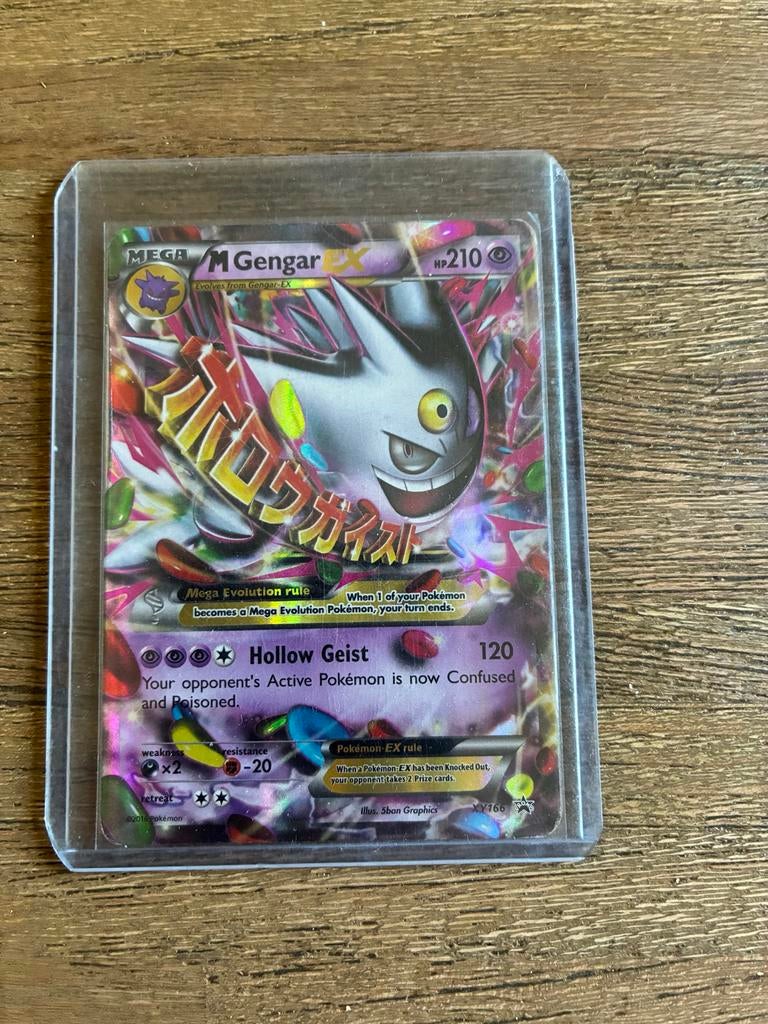 M Gengar EX Pokémon Kaart - Holo Foil, Ophalen of Verzenden, Zo goed als nieuw, Losse kaart, Foil